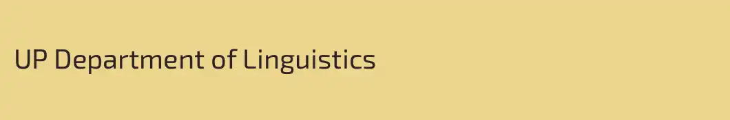 UP Department of Linguistics